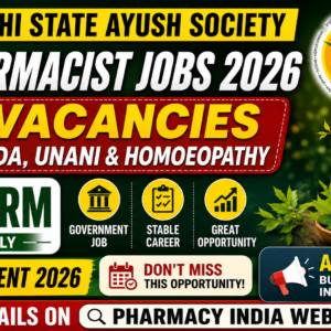 Delhi State AYUSH Society Pharmacist Jobs 2026: 74 Vacancies for Ayurveda, Unani & Homoeopathy