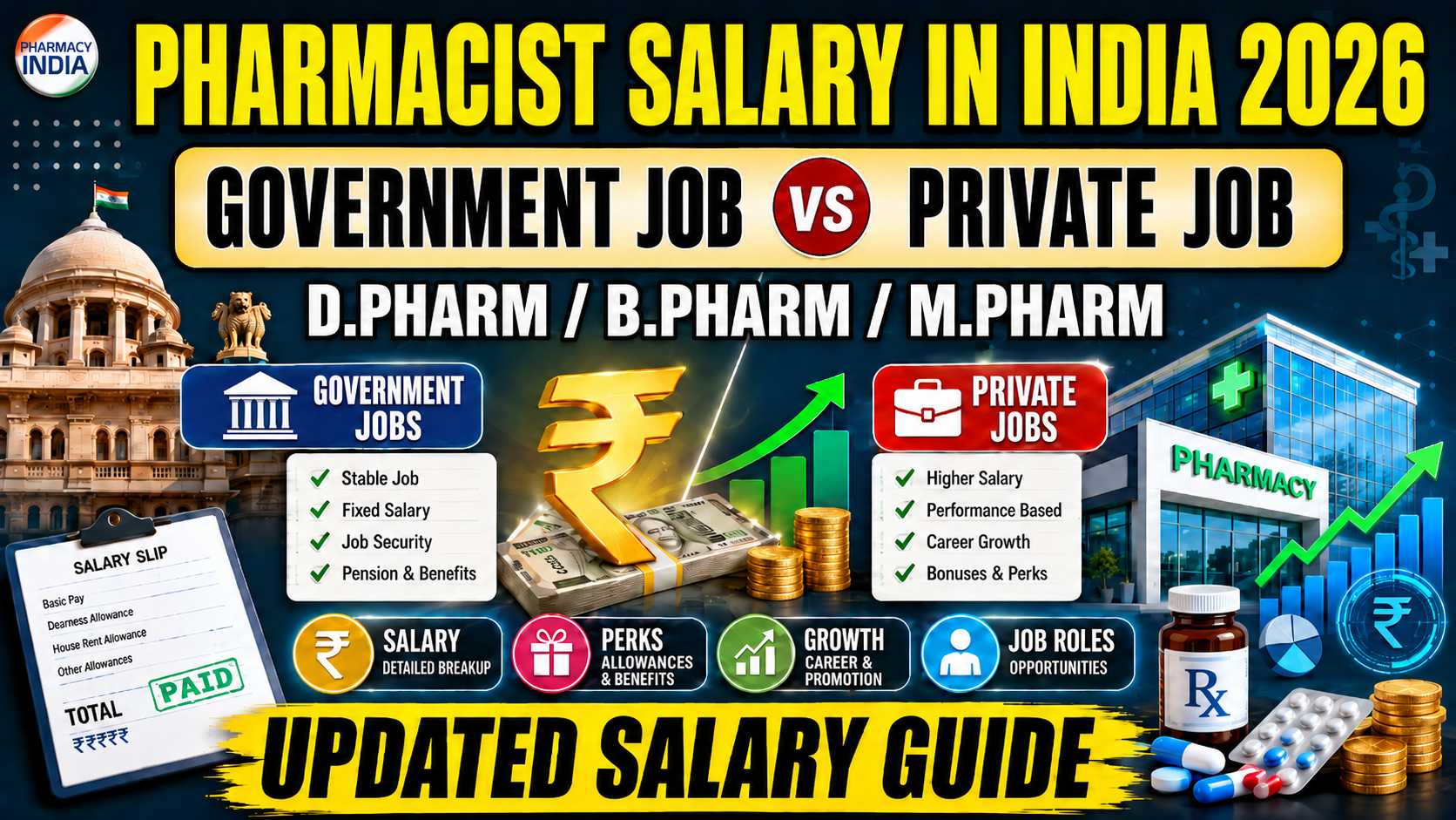 Pharmacist Salary in India 2026: Complete Government vs Private Job Guide Updated