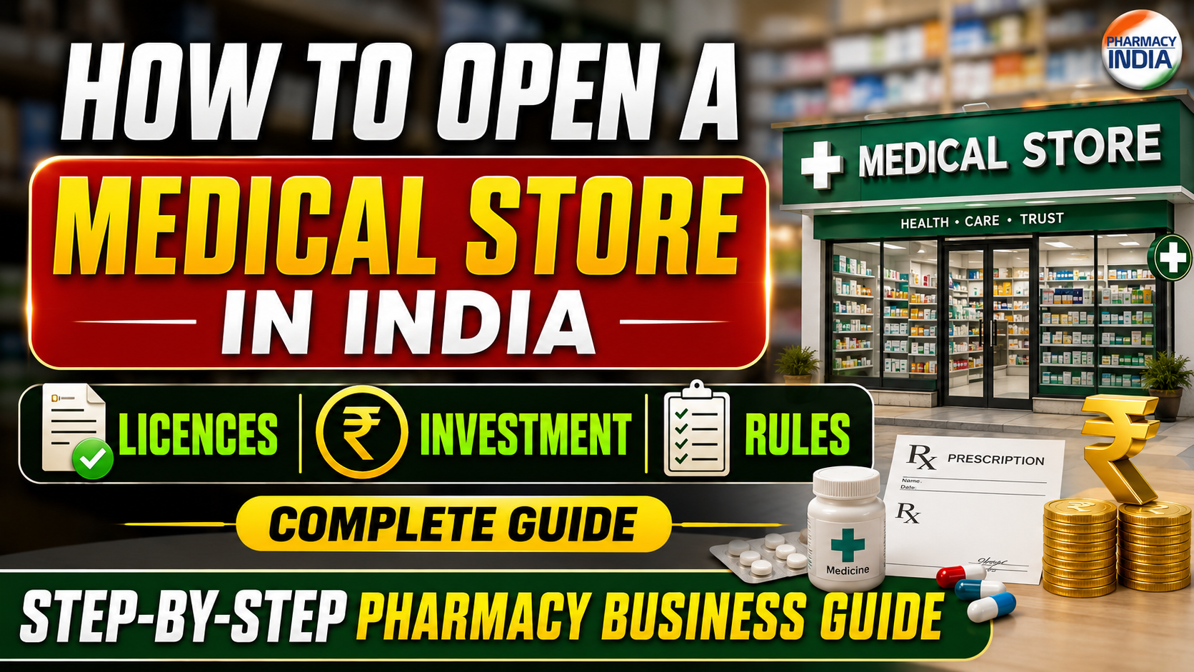 How to Open a Medical Store in India: Complete Guide on Licences, Investment, and Rules