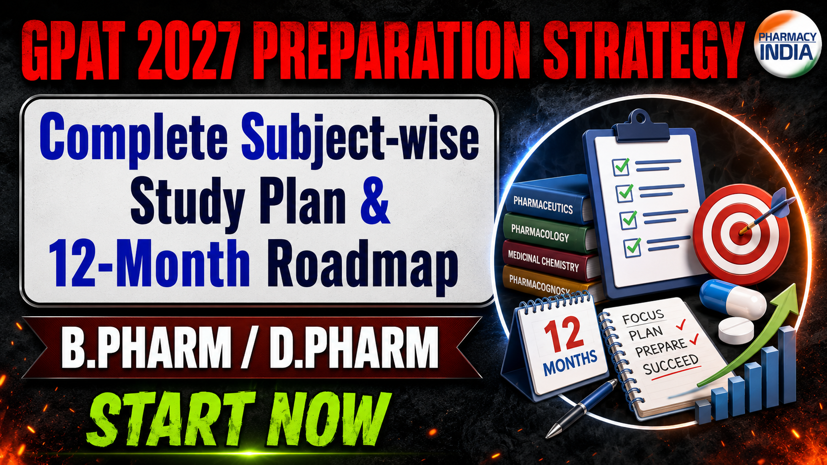 GPAT 2027 Preparation Strategy: Complete Subject-wise Study Plan & 12-Month Roadmap