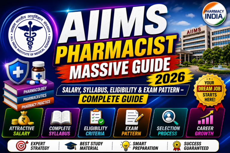 AIIMS Pharmacist Massive Guide 2026: Salary, Syllabus, Eligibility & Exam Pattern – Complete Guide