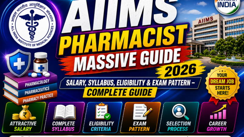 AIIMS Pharmacist Massive Guide 2026: Salary, Syllabus, Eligibility & Exam Pattern – Complete Guide
