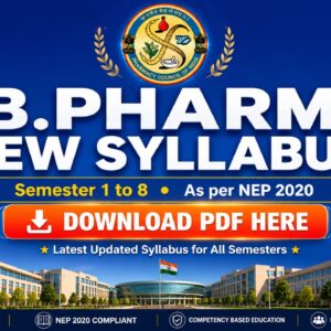 Download B.Pharm Syllabus: 1st to 8th Semester PDF (PCI Updated)