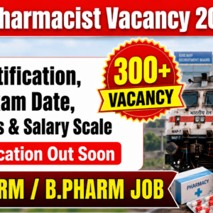 RRB 300+ Pharmacist Vacancy 2026: Notification, Exam Date, Syllabus & Salary Scale | Notification Out Soon