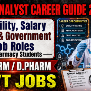 Drug Analyst Career Guide 2026: Eligibility, Salary, Scope & Government Job Roles for Pharmacy Students
