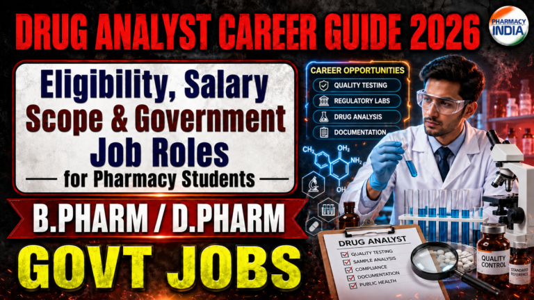 Drug Analyst Career Guide 2026: Eligibility, Salary, Scope & Government Job Roles for Pharmacy Students