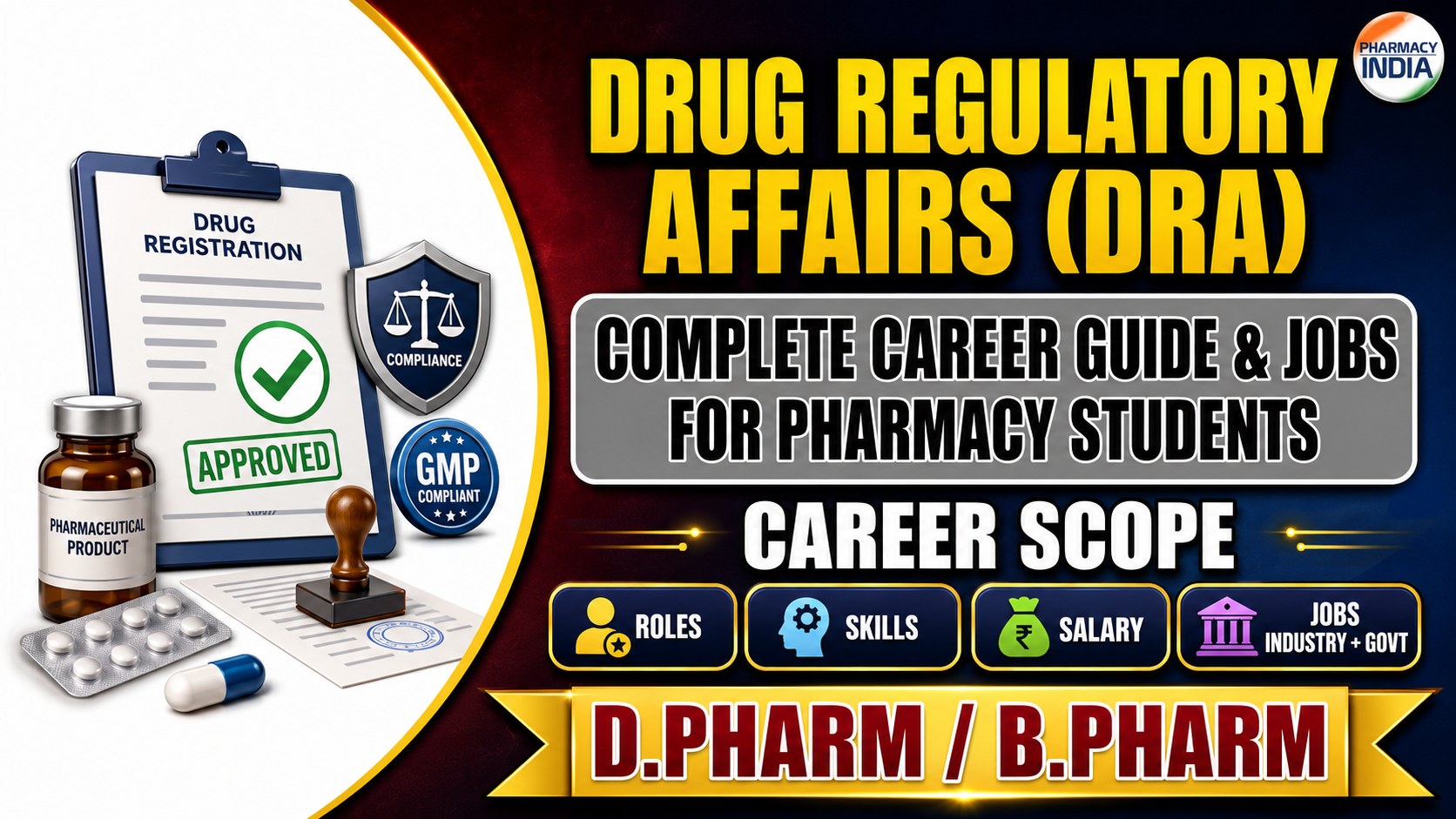 Drug Regulatory Affairs (DRA): Complete Career Guide & Jobs for Pharmacy Students
