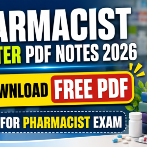 Pharmacist Booster PDF Notes 2026: Download Free PDF | Best For Pharmacist Exam