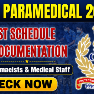 CISF Paramedical Staff Recruitment 2026: PST and Documentation Schedule for Pharmacists & Medical Staff