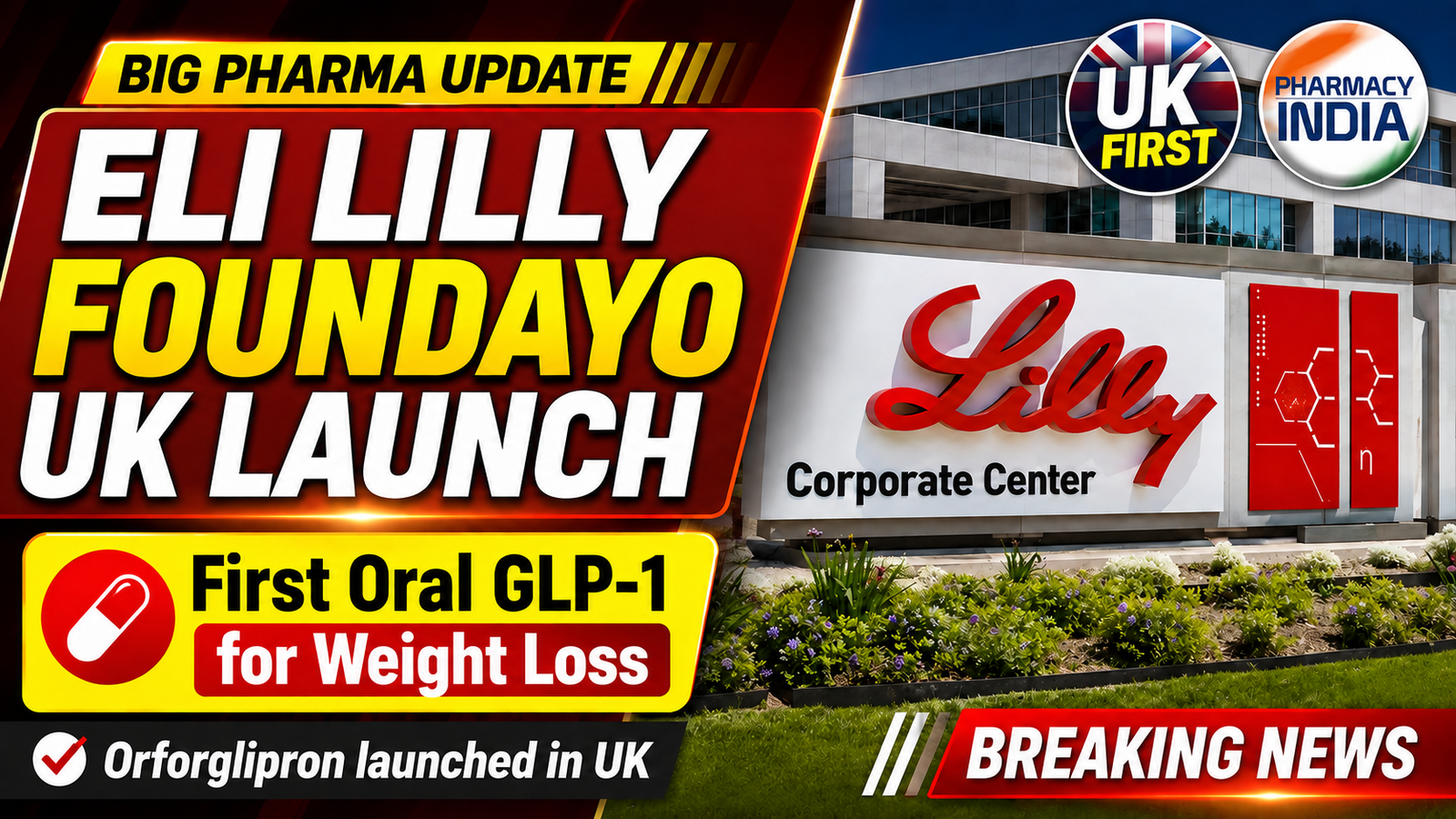 Eli Lilly Launches Foundayo (Orforglipron) in UK: First Oral GLP-1 for Weight Loss