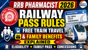 RRB Pharmacist Railway Pass Rules 2026: Free Train Travel & Family Benefits Explained