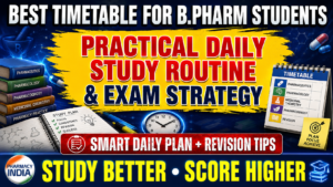 Best Timetable for B.Pharm Students: A Practical Daily Study Routine & Exam Strategy