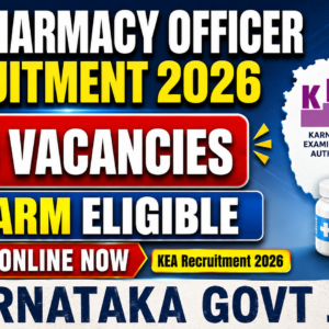 KEA Pharmacy Officer Recruitment 2026: 98 Vacancies for D.Pharm | Apply Online Now