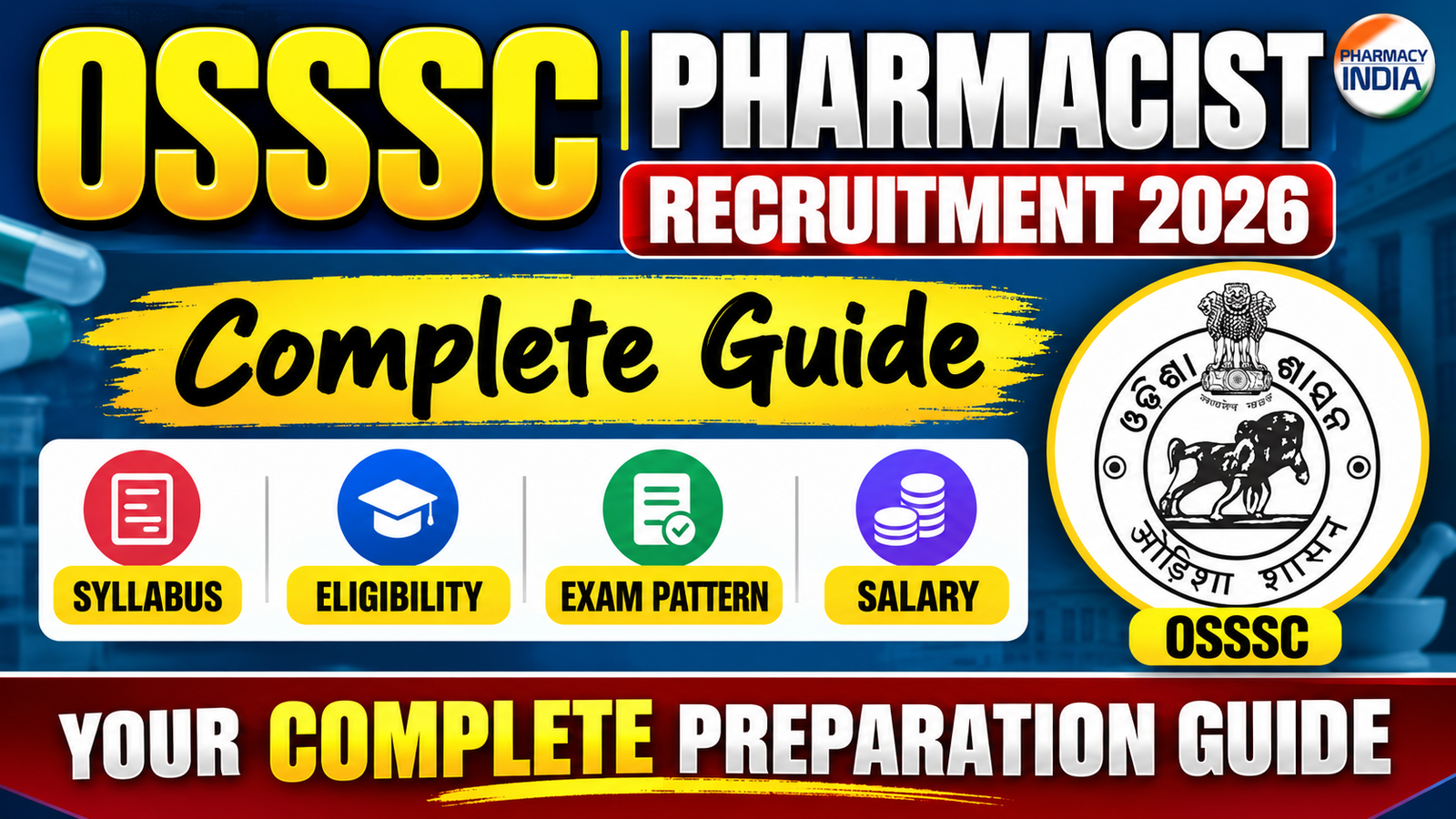 OSSSC Pharmacist Recruitment 2026: Complete Guide, Syllabus & Salary