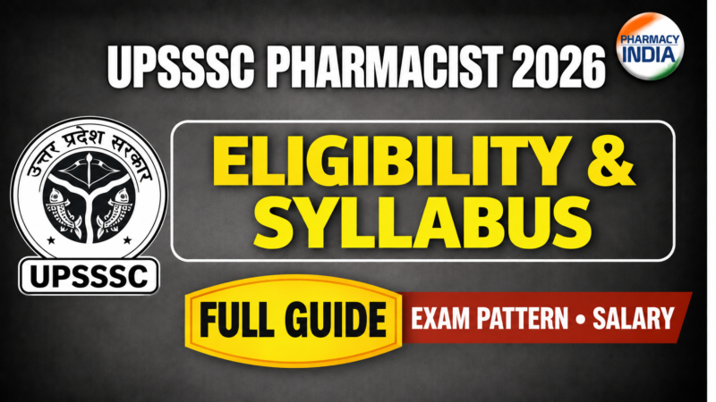 UPSSSC Pharmacist Guide 2026: Eligibility, Syllabus & Salary Full Guide
