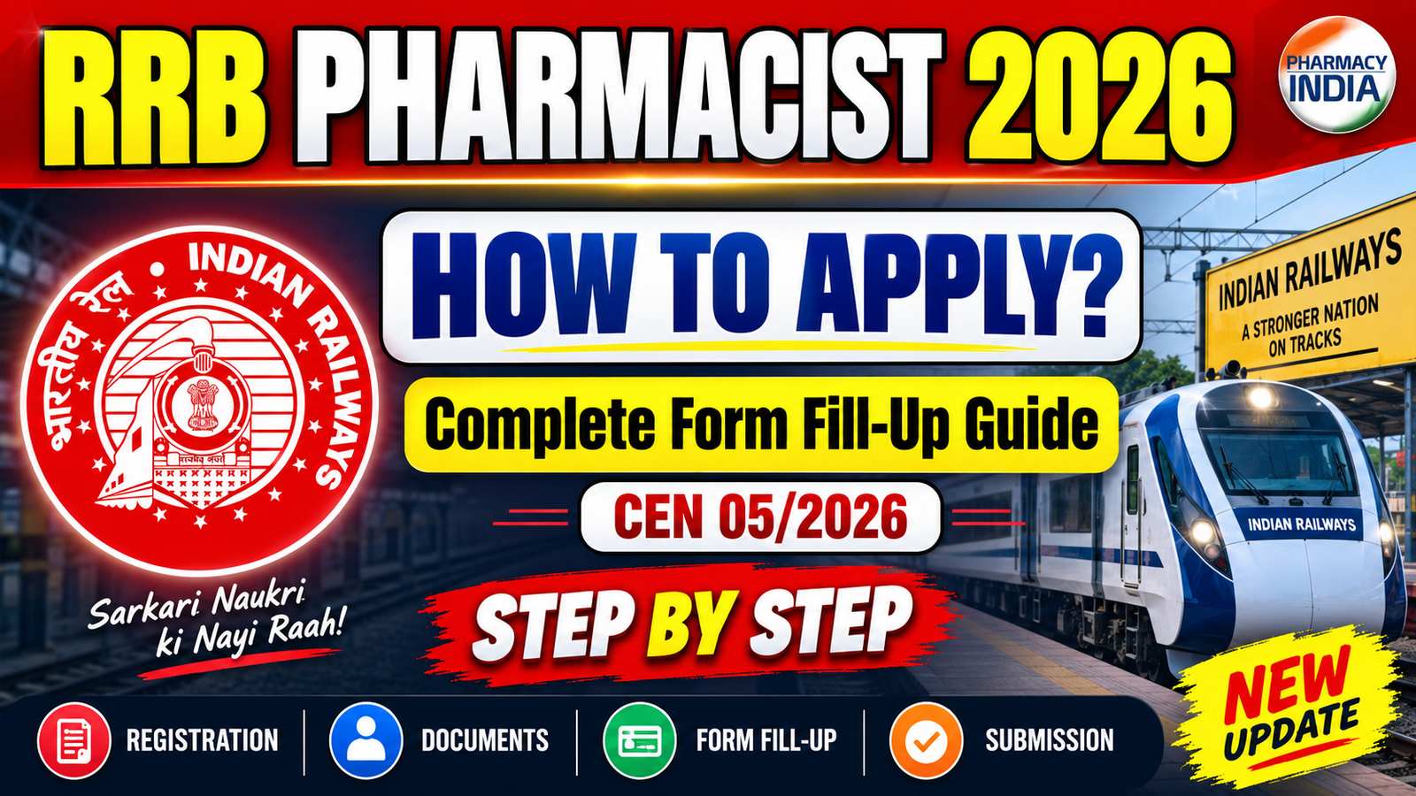 How to Apply for RRB Pharmacist 2026: Complete Form Fill-Up Guide (CEN 05/2026)