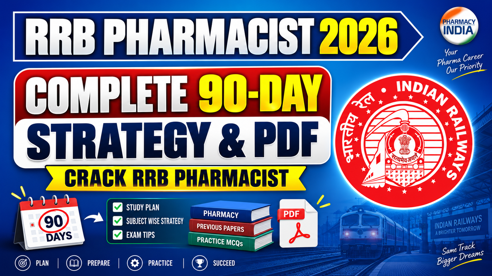 Crack RRB Pharmacist 2026: Complete 90-Day Strategy & PDF