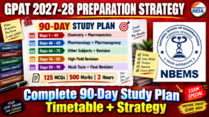 GPAT 2027-28 Preparation Strategy: Complete 90-Day Study Plan & Timetable