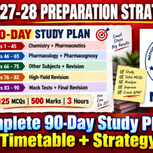 GPAT 2027-28 Preparation Strategy: Complete 90-Day Study Plan & Timetable