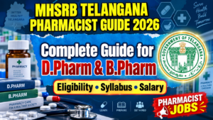 MHSRB Telangana Pharmacist Guide 2026: Complete Guide for D.Pharm & B.Pharm