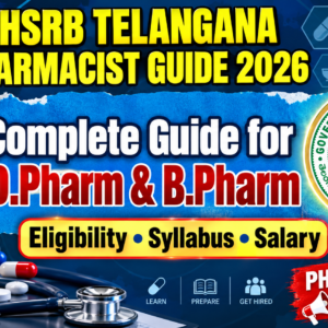 MHSRB Telangana Pharmacist Guide 2026: Complete Guide for D.Pharm & B.Pharm