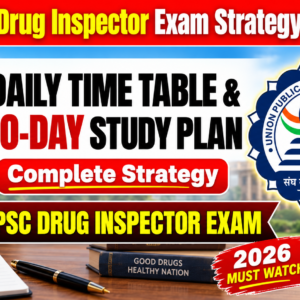 Ultimate Drug Inspector Exam Strategy 2026: Daily Time Table & 90-Day Study Plan
