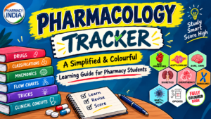 Pharmacology Tracker – A Simplified & Colourful Learning Guide for Pharmacy Students