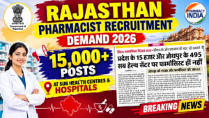 Rajasthan Pharmacist Recruitment Demand 2026: 15,000+ Posts at Sub Health Centres & Hospitals