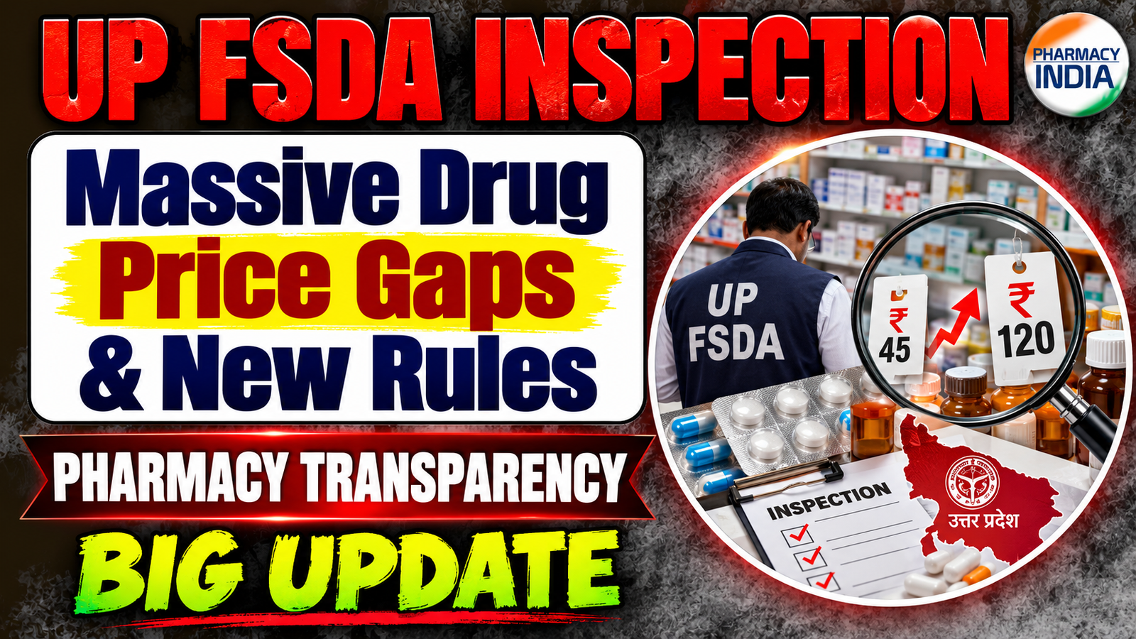UP FSDA Inspection: Massive Drug Price Gaps & New Pharmacy Transparency Rules